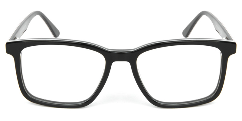 Square Glasses Black