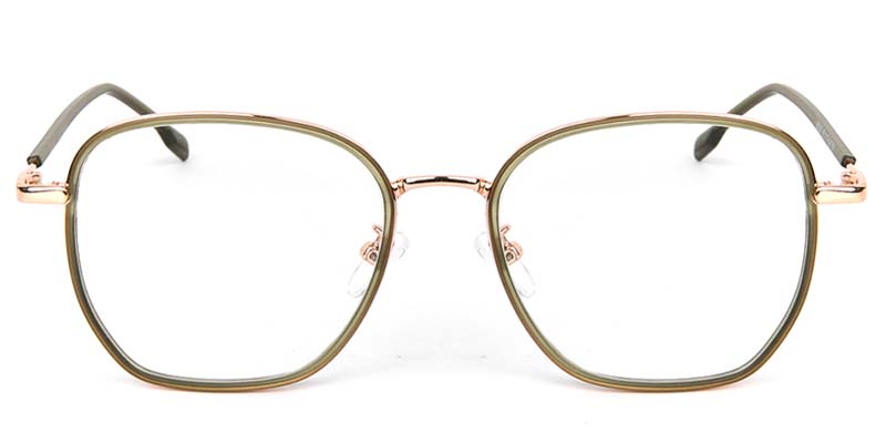 Geometric Glasses Green