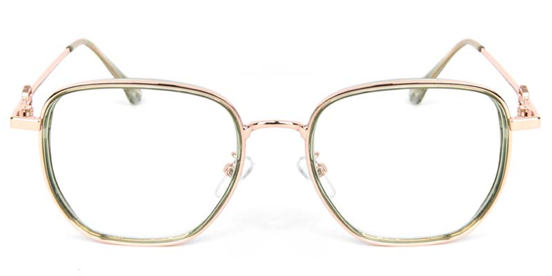 Geometric Glasses Green