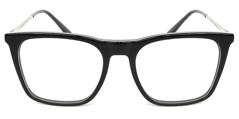 Square Glasses Black