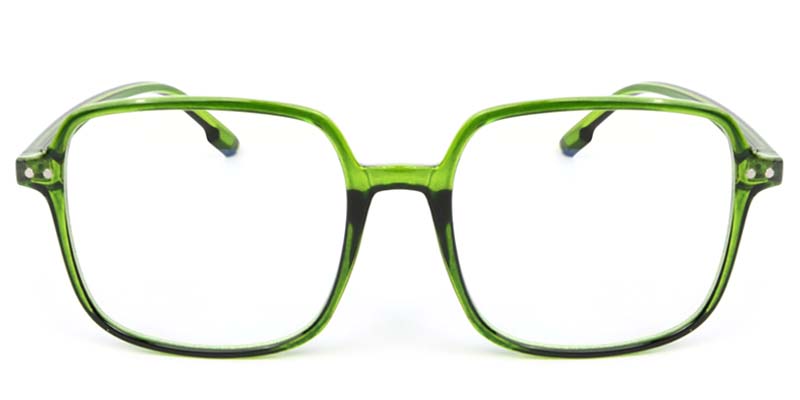 Square Glasses Green