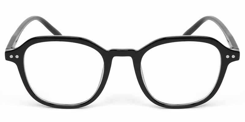 Square Glasses Black