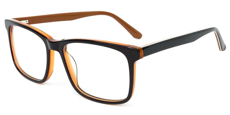 Zinnia​ Glasses Black_Orange