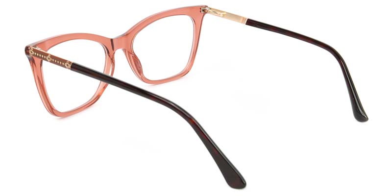 Peach​ Glasses Transparent_Red