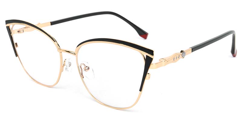 Tulip​ Glasses Gold_Black