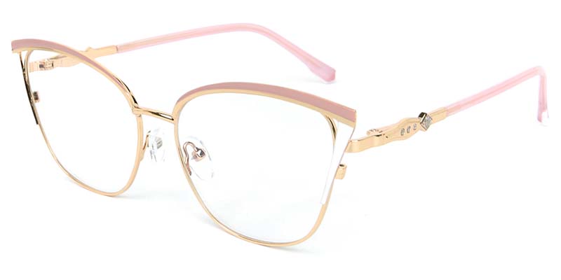 Tulip​ Glasses Gold_Pink
