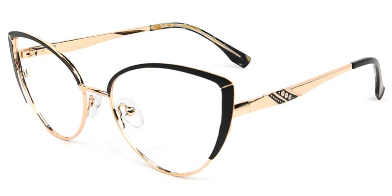 Azure​ Glasses Gold_Black