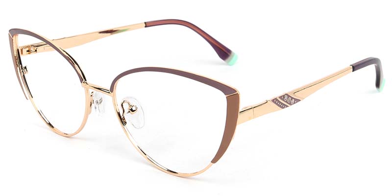 Azure​ Glasses Gold_Brown