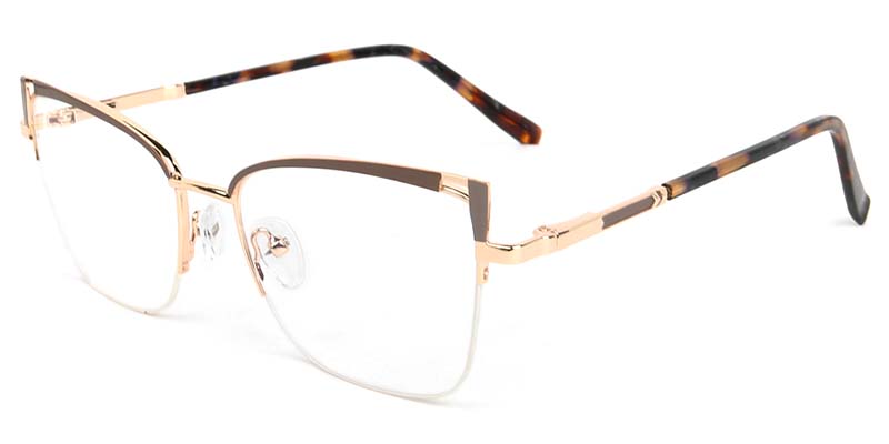Coral​ Glasses Gold_Brown