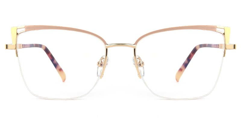 Coral Glasses Gold_Brown_Pink