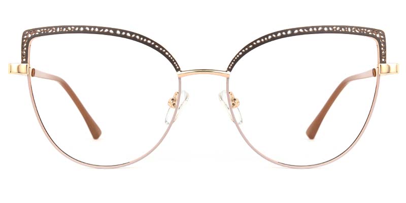 Crest Glasses Gold_Brown
