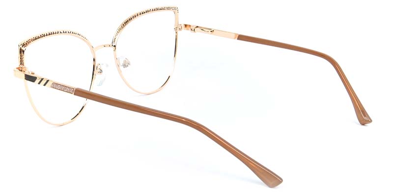 Crest​ Glasses Gold_Brown