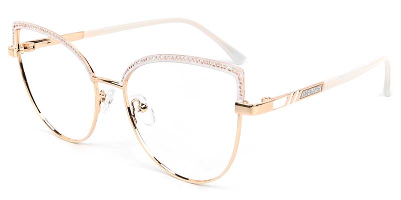 Crest​ Glasses Gold_White