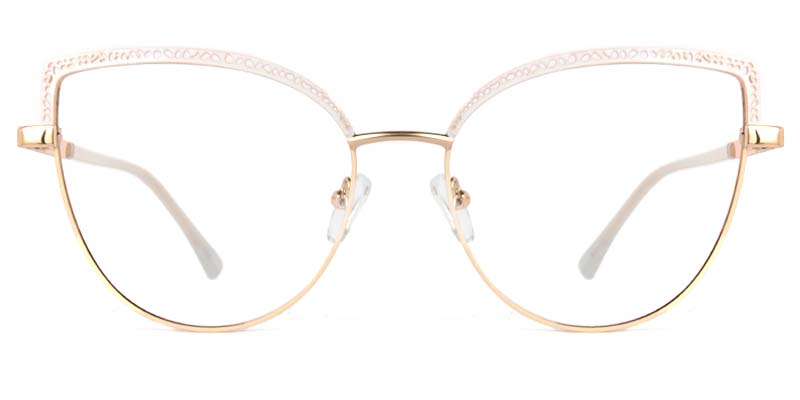 Crest Glasses Gold_White