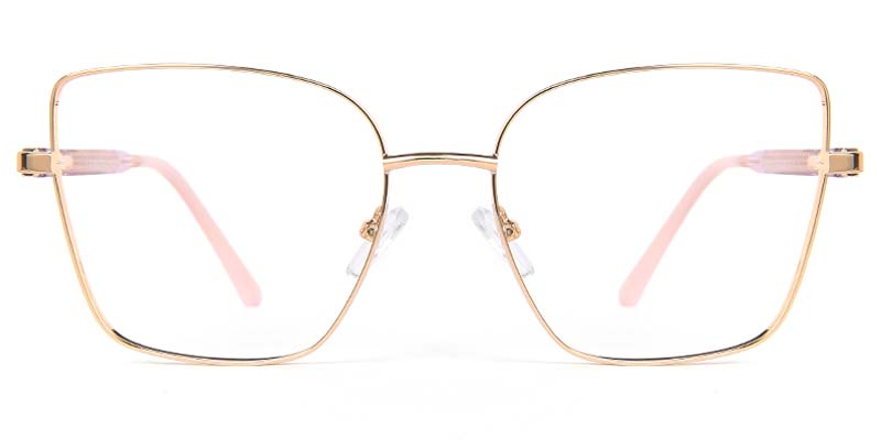 Dewdrop​ Glasses Gold_Pink